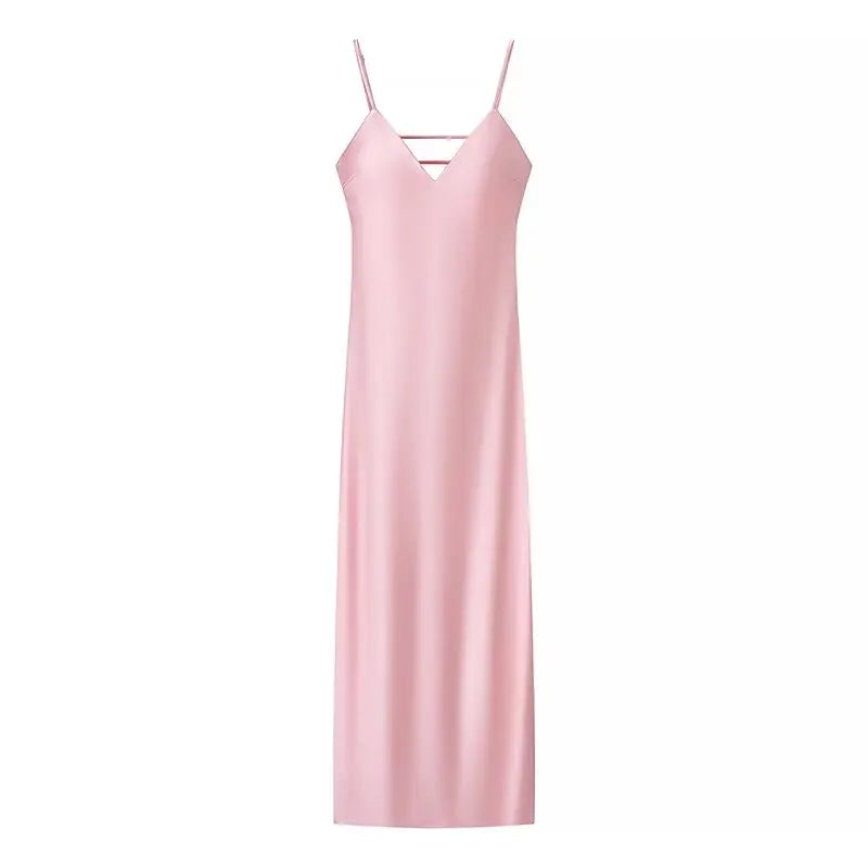 HH Women Summer Yellow Stain V Neck Sling Dress Elegant Sleeveless Loose Maxi ,Ladies Party Holiday Dresses
